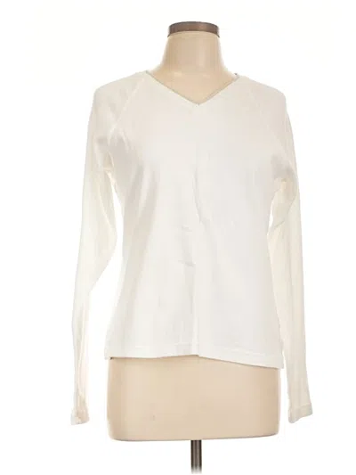 Pre-owned Eddie Bauer Cardigan Sweater In Ivory