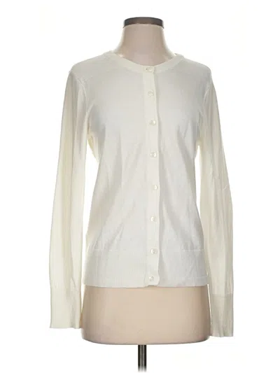 Pre-owned Eddie Bauer Cardigan Sweater In Ivory