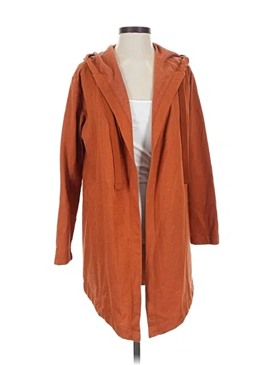 Pre-owned Eddie Bauer Cardigan Sweater In Orange