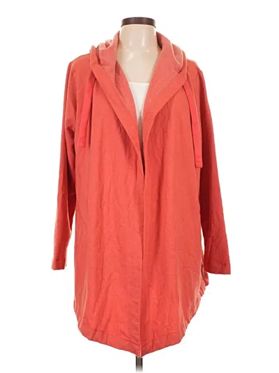 Pre-owned Eddie Bauer Cardigan Sweater In Orange