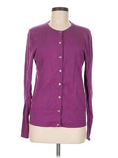 Pre-owned Eddie Bauer Cardigan Sweater In Purple