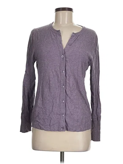 Pre-owned Eddie Bauer Cardigan Sweater In Purple