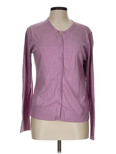 Pre-owned Eddie Bauer Cardigan Sweater In Purple