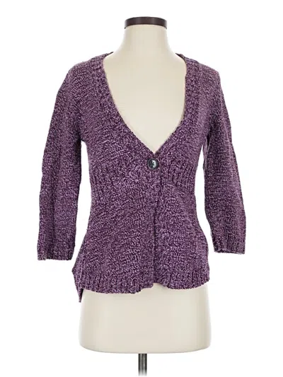 Pre-owned Eddie Bauer Cardigan Sweater In Purple