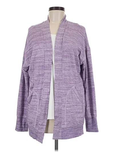 Pre-owned Eddie Bauer Cardigan Sweater In Purple