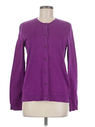 Pre-owned Eddie Bauer Cardigan Sweater In Purple