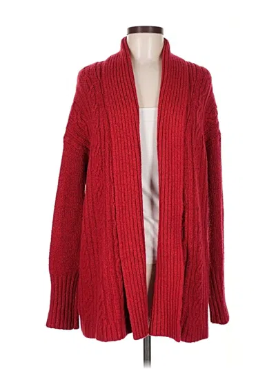 Pre-owned Eddie Bauer Cardigan Sweater In Red