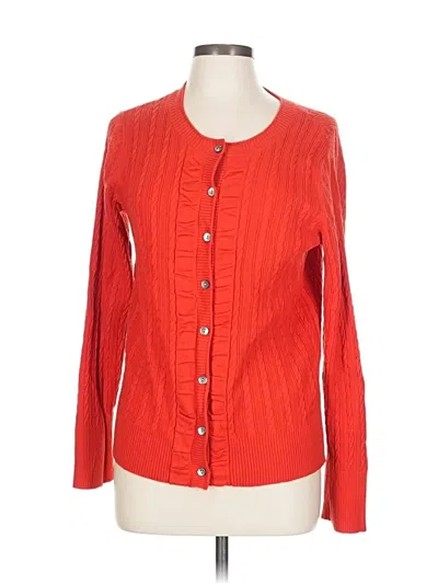 Pre-owned Eddie Bauer Cardigan Sweater In Red