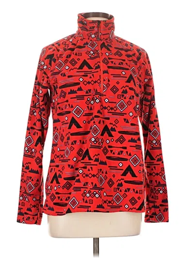 Pre-owned Eddie Bauer Cardigan Sweater In Red