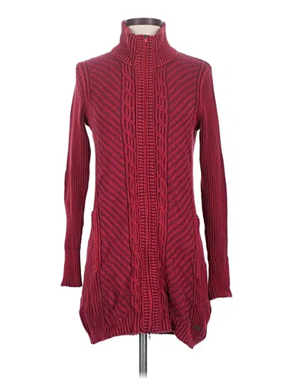 Pre-owned Eddie Bauer Cardigan Sweater In Red