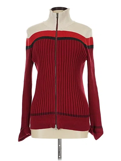 Pre-owned Eddie Bauer Cardigan Sweater In Red