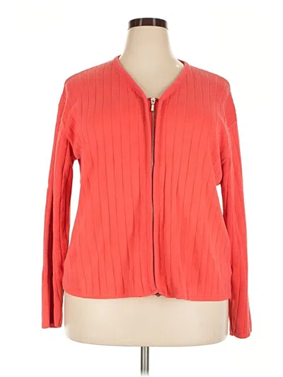 Pre-owned Eddie Bauer Cardigan Sweater In Red