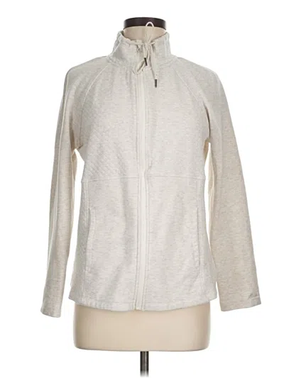 Pre-owned Eddie Bauer Cardigan Sweater In Silver