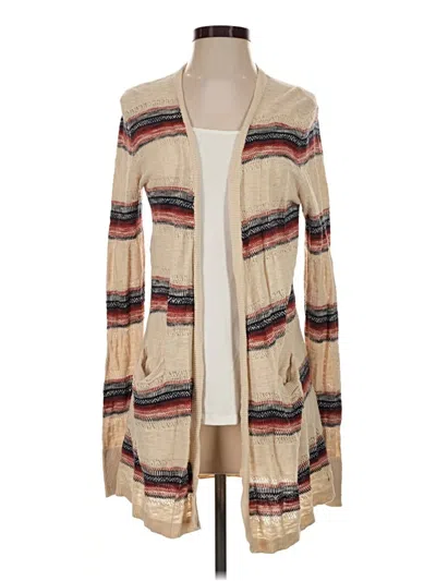 Pre-owned Eddie Bauer Cardigan Sweater In Tan