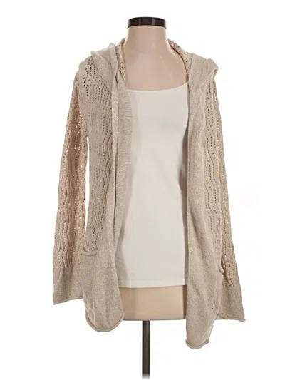Pre-owned Eddie Bauer Cardigan Sweater In Tan