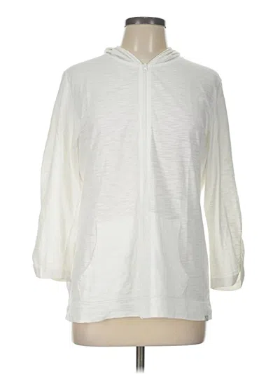 Pre-owned Eddie Bauer Cardigan Sweater In White