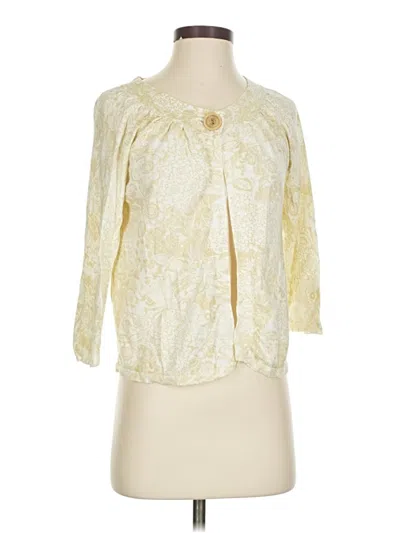 Pre-owned Eddie Bauer Cardigan Sweater In Yellow