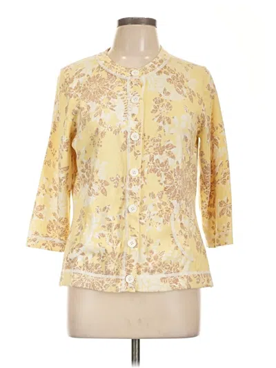 Pre-owned Eddie Bauer Cardigan Sweater In Yellow