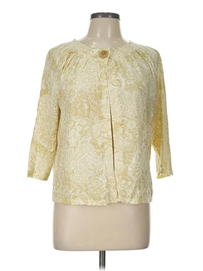 Pre-owned Eddie Bauer Cardigan Sweater In Yellow