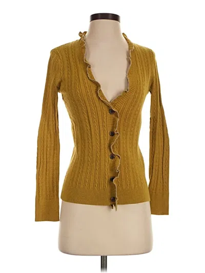 Pre-owned Eddie Bauer Cardigan Sweater In Yellow