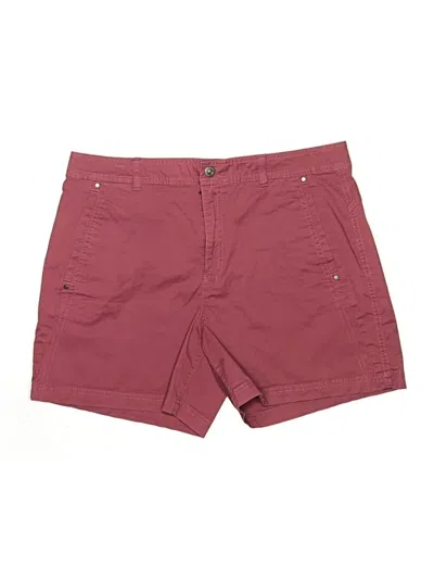 Pre-owned Eddie Bauer Cargo Shorts In Burgundy