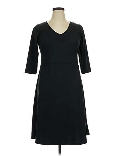 Pre-owned Eddie Bauer Casual Dress In Black
