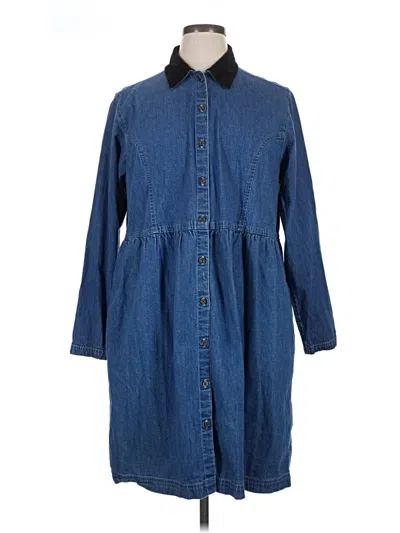 Pre-owned Eddie Bauer Casual Dress In Blue