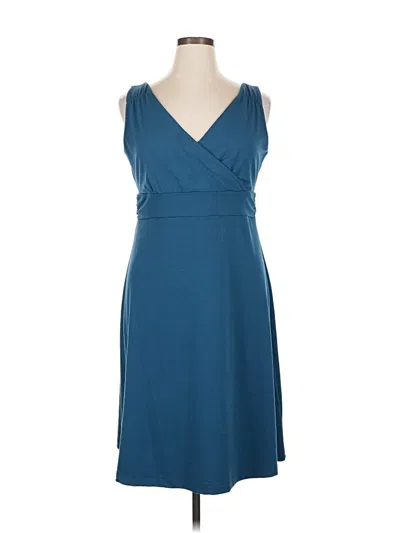 Pre-owned Eddie Bauer Casual Dress In Blue