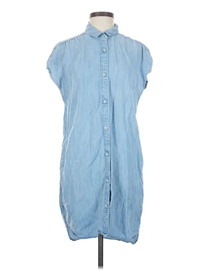 Pre-owned Eddie Bauer Casual Dress In Blue