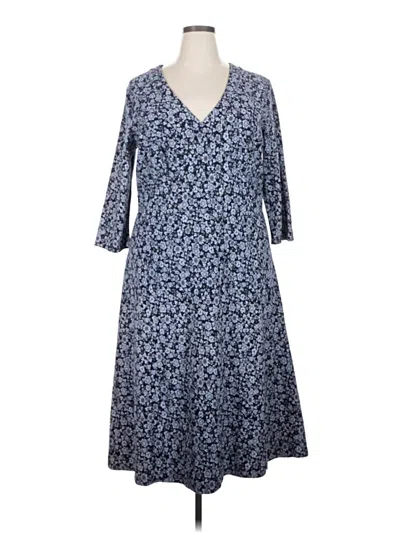 Pre-owned Eddie Bauer Casual Dress In Blue