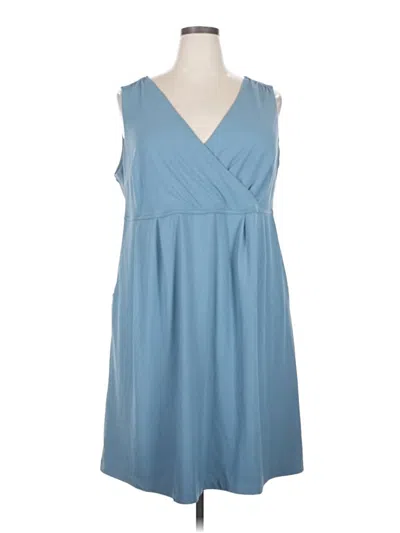 Pre-owned Eddie Bauer Casual Dress In Blue