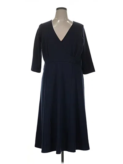 Pre-owned Eddie Bauer Casual Dress In Blue