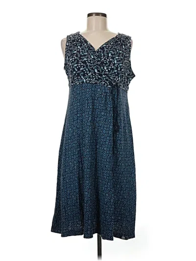 Pre-owned Eddie Bauer Casual Dress In Blue