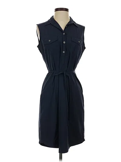Pre-owned Eddie Bauer Casual Dress In Blue