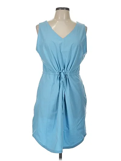 Pre-owned Eddie Bauer Casual Dress In Blue