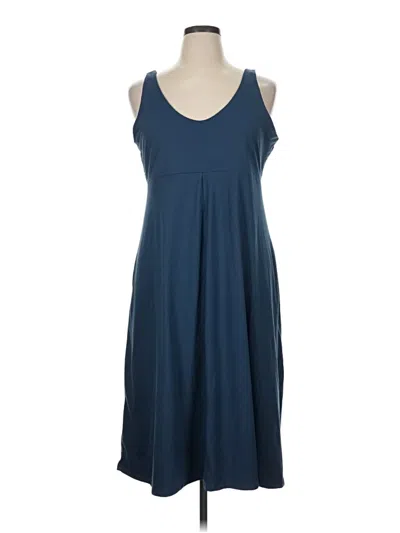 Pre-owned Eddie Bauer Casual Dress In Blue