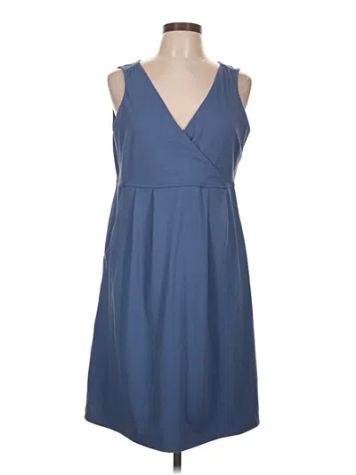 Pre-owned Eddie Bauer Casual Dress In Blue