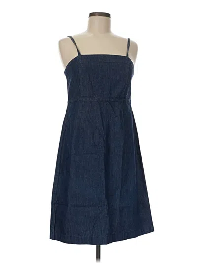 Pre-owned Eddie Bauer Casual Dress In Blue