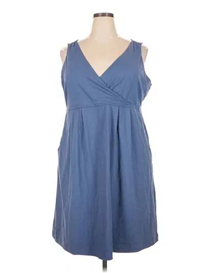 Pre-owned Eddie Bauer Casual Dress In Blue