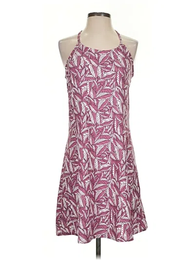 Pre-owned Eddie Bauer Casual Dress In Burgundy