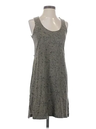 Pre-owned Eddie Bauer Casual Dress In Gray