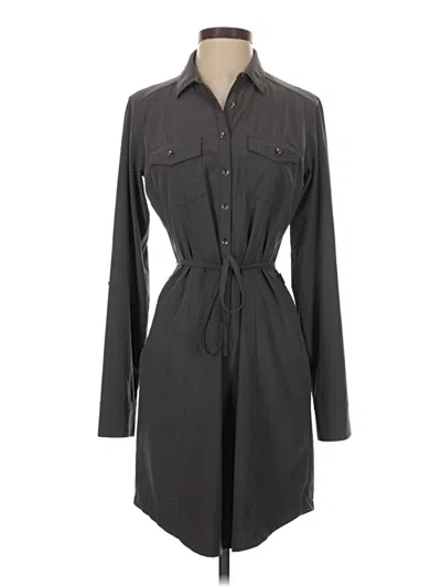 Pre-owned Eddie Bauer Casual Dress In Gray