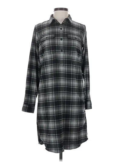 Pre-owned Eddie Bauer Casual Dress In Gray