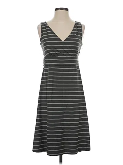 Pre-owned Eddie Bauer Casual Dress In Gray