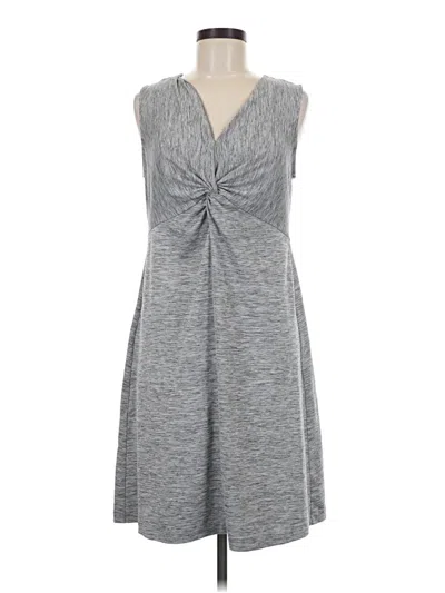 Pre-owned Eddie Bauer Casual Dress In Gray