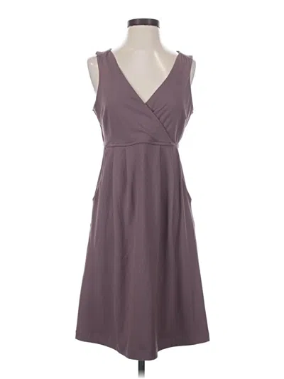 Pre-owned Eddie Bauer Casual Dress In Gray