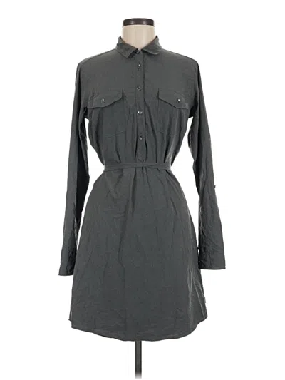 Pre-owned Eddie Bauer Casual Dress In Gray