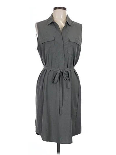 Pre-owned Eddie Bauer Casual Dress In Gray