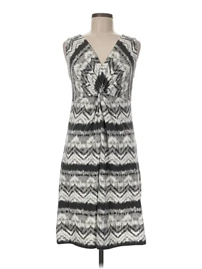Pre-owned Eddie Bauer Casual Dress In Gray
