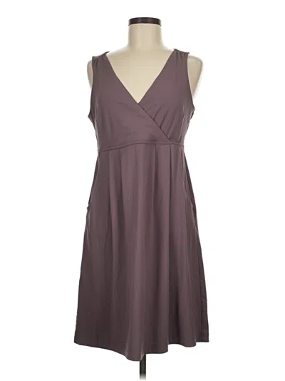 Pre-owned Eddie Bauer Casual Dress In Gray